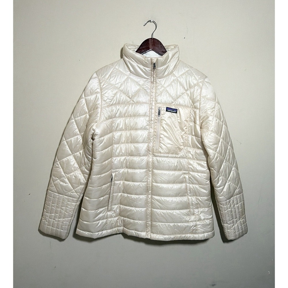 Patagonia Women's Radalie Jacket XL Pearl Cream Puffer Coat STY27690 Excellent